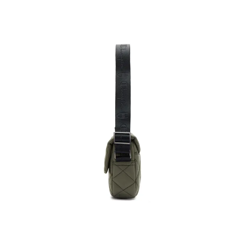 Champion Fabric Shoulder Bag Small Size Unisex Dark Green/Black-2