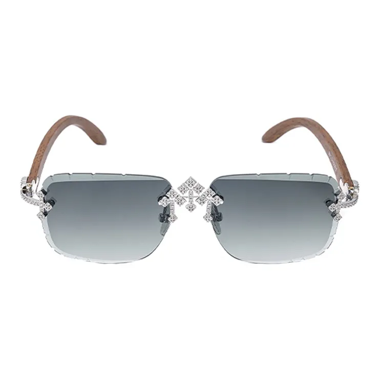 ICEGIANT 925 Sterling Silver Rectangular Sunglasses Unisex-4