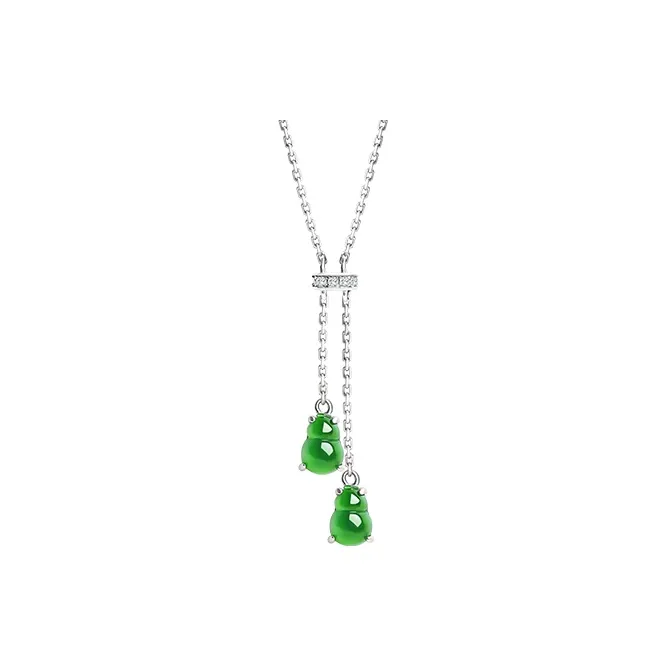With The Heart Of The Jade Ice Glutinous Jadeite Necklaces Women's-0