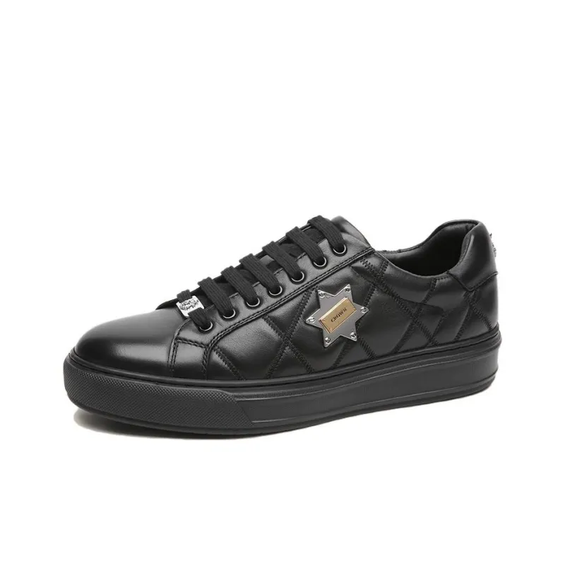 CROWN Low Top Skateboard Shoes Men's Black-1