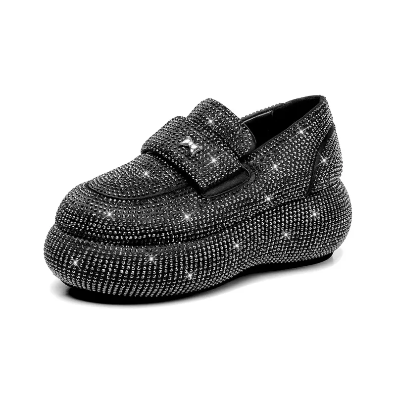Hoov Loafers 6cm Women's Starry Black-2