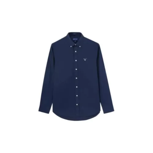 GANT Shirts Men 410 Ocean Blue