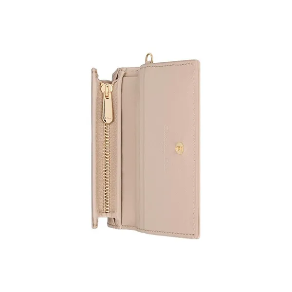 DIOR Lady Dior Lambskin Wallet Mini Women's Caramel Beige-3