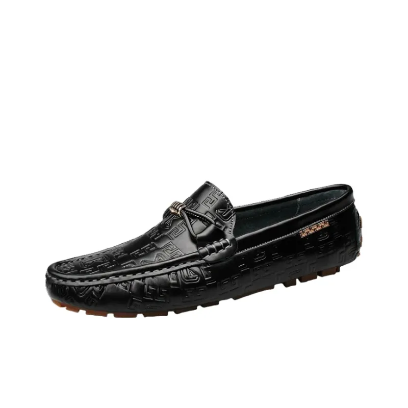 CKVUSAMG Gommino Loafers Men Black/White/Blue-17