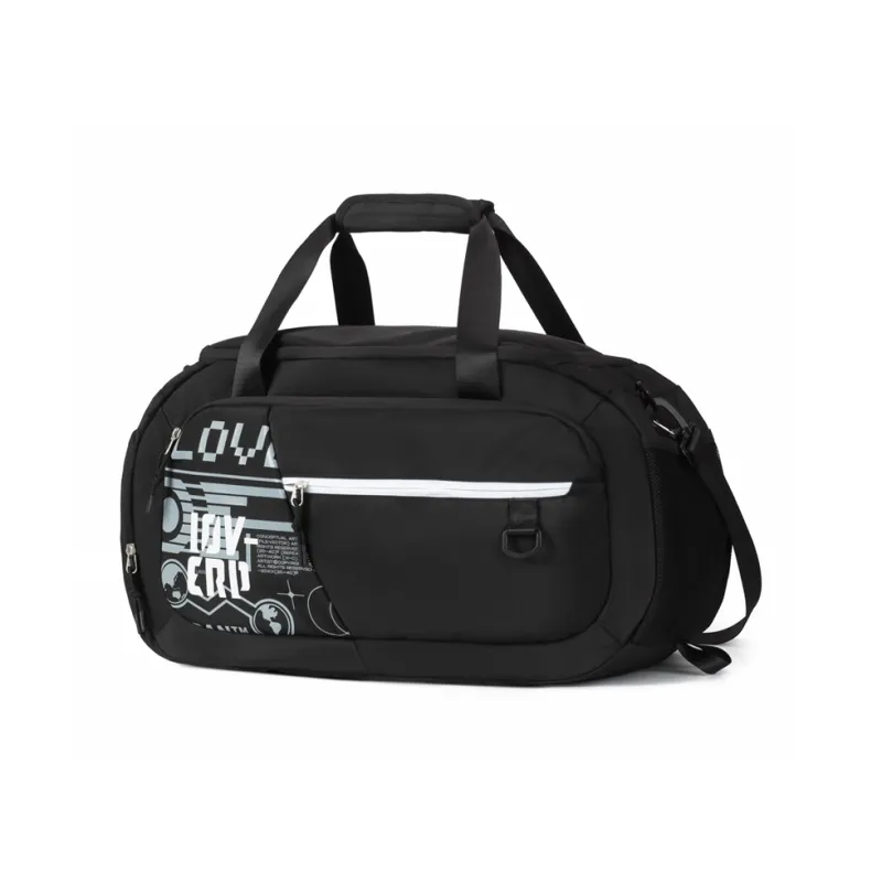 LOVERPUSS Polyester Basketball Bag Handbag Shoulder Bag Crossbody Bag Gym Bag Unisex White Black-13