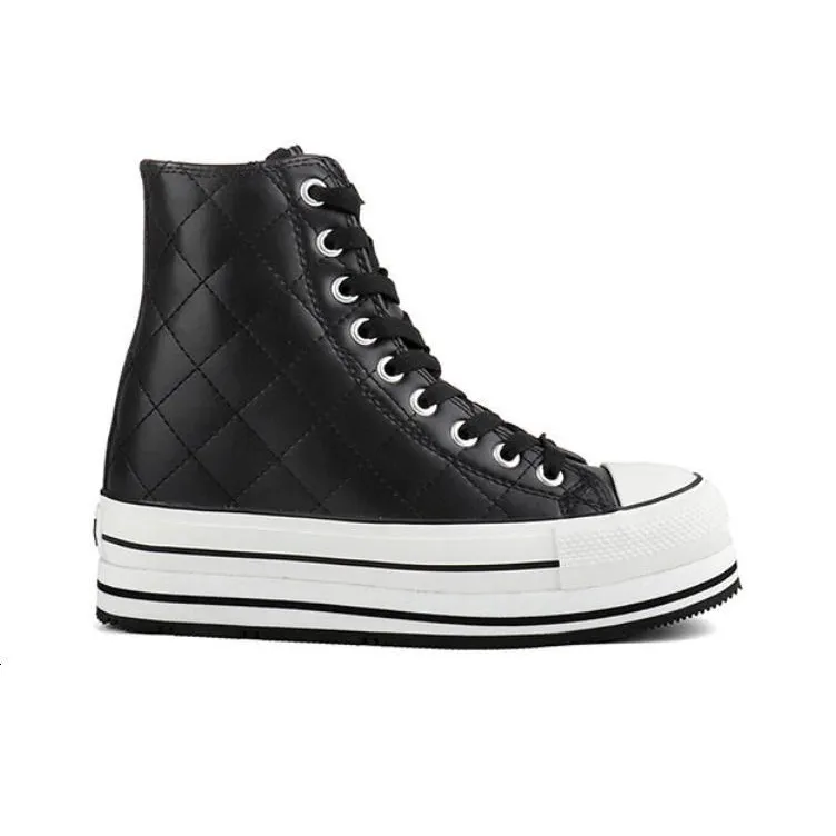 IiJin High Top Skateboard Shoes Women's Black-3