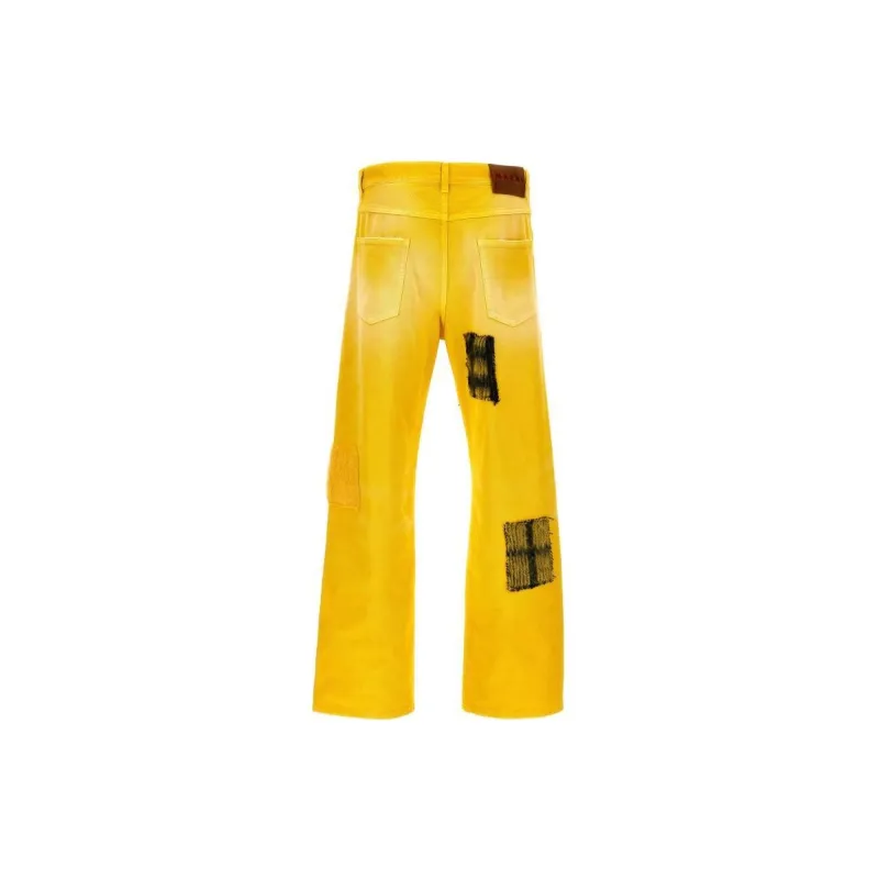 MARNI Mohair Patchwork Pants-1