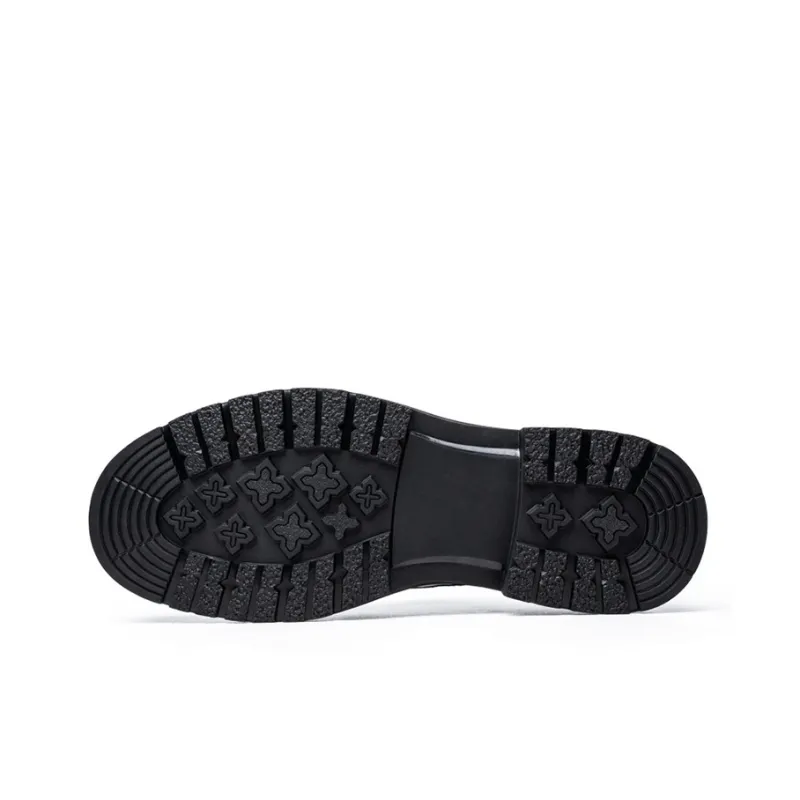 YEDANI Dress Shoes Men Low Top Black/Brown-4