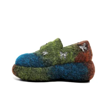 Hoov Loafers Women's Turquoise/Orange Black