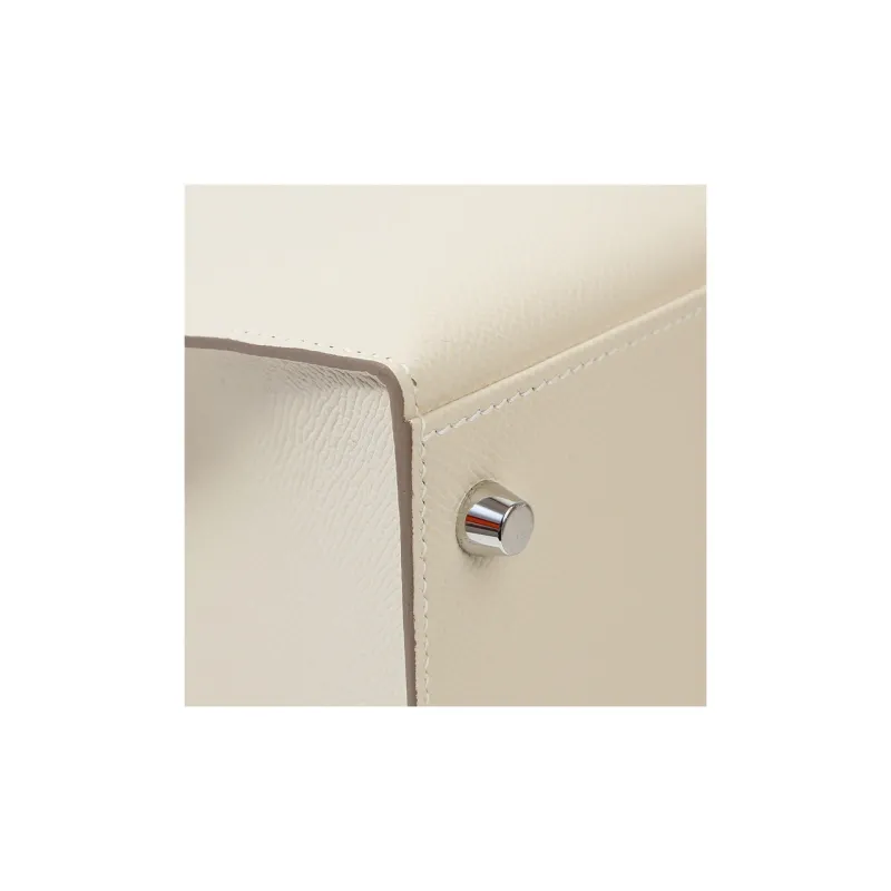 HERMES Kelly Epsom Leather Kelly Bag Handbag Regular Women's 10 Craie Milkshake White-7