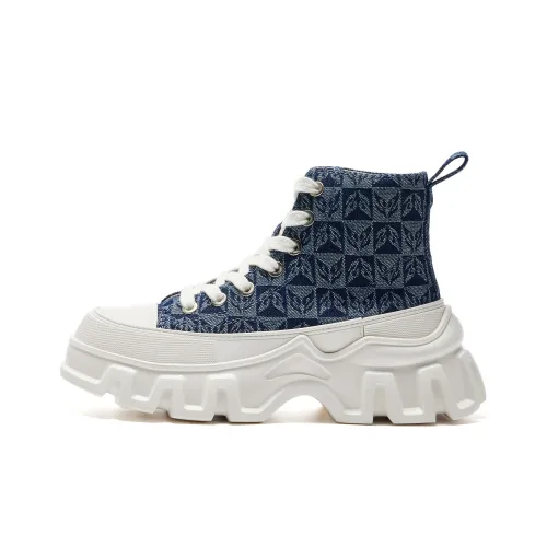 OGR Lull Collection 2.0 High Top Canvas Shoes Unisex Monogram Blue