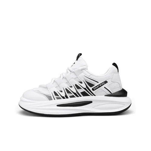 DEERWAY Casual Shoes Men Low-Top White/Black