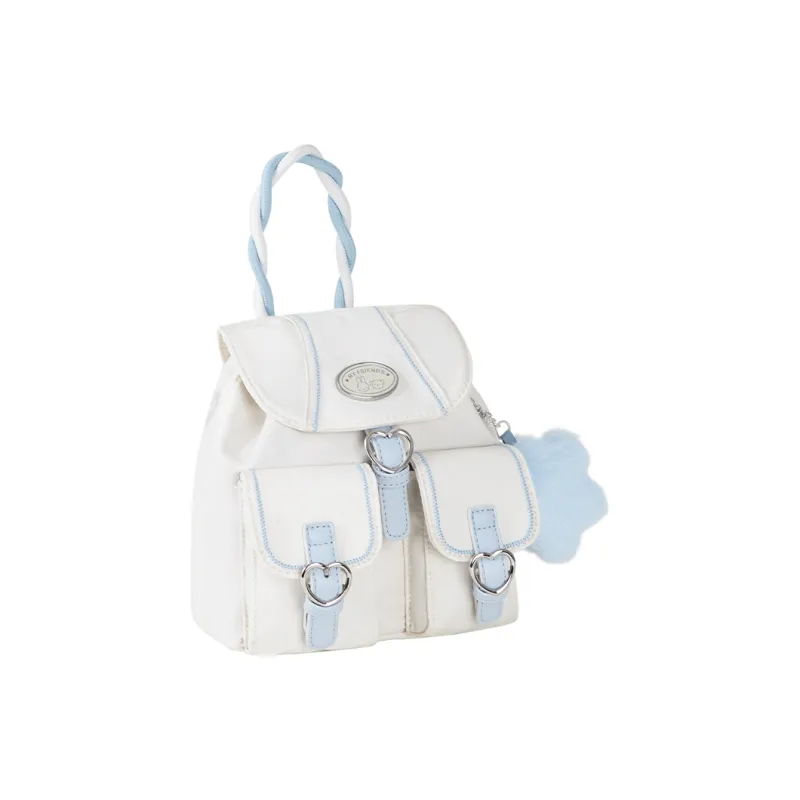 Miffy Nylon Fabric With PU Shoulder Bag, Crossbody Bag, Handbag Regular Women's Khaki/Ecru-8