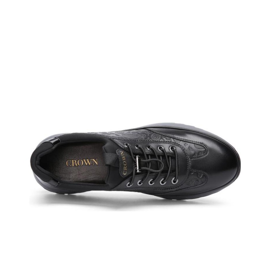 CROWN Casual Shoes Men Low-Top Black EU 42 - POIZON