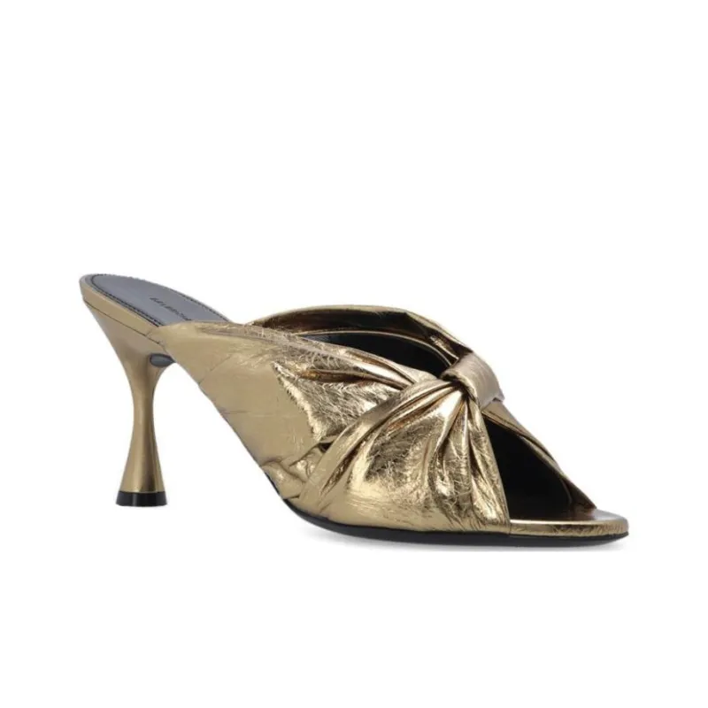Balenciaga Slide Slippers Women's Gold-2