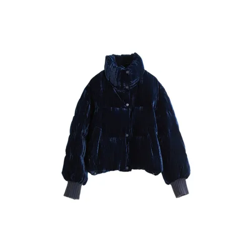 ELLE Down Jackets Women's Navy Blue