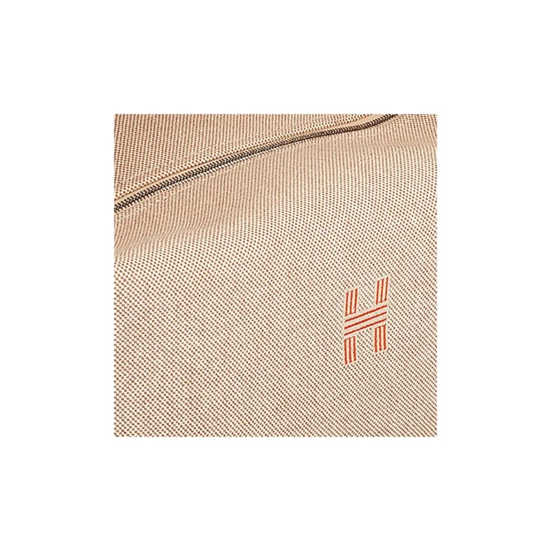 HERMES Bride a Brac Cotton Storage Bag, Toiletry Bag Large Size Unisex Beige-6