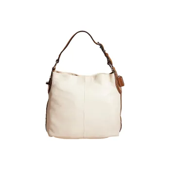 COACH Penelope Leather Tote Bag Shopping Bag Handbag Large Size Women's White