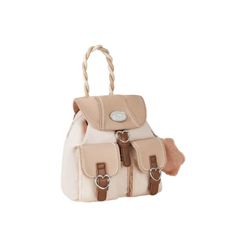 Miffy Nylon Fabric With PU Shoulder Bag, Crossbody Bag, Handbag Regular Women's Khaki/Ecru-1