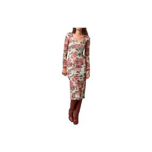 Rouje Long-Sleeved Dresses Women's Autumn Rose Print