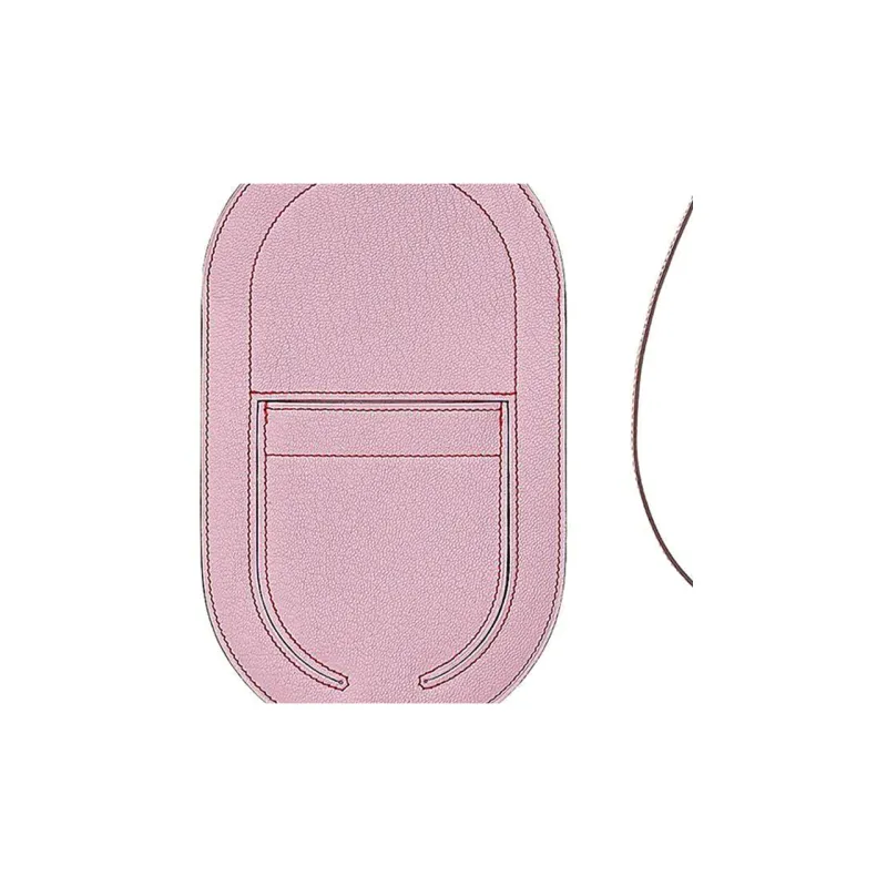 HERMES In The Loop Mysore Goat Skin Pig Nose Cell Phone Pouch Women's X9 Mauve Sylvestre Mallow Purple-2