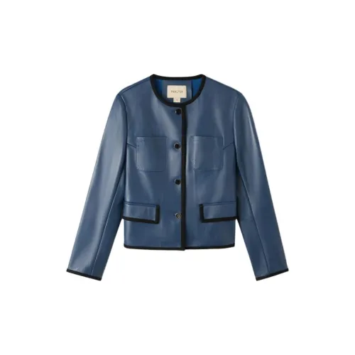 PSALTER Leather Jackets Women's Blue