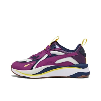 PUMA Rs Curve Cushioned Slip Resistant Mid Top Running Shoes Women's White Purple