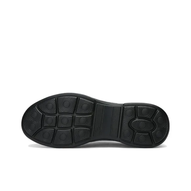 CROWN Cushioning, Wear Resistant Low Top Casual Shoes Men's Black One Yard Larger-3