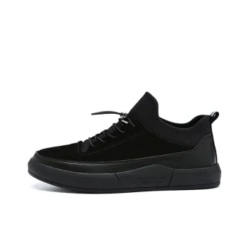YEDANI Slip Resistant Low Top Skateboard Shoes Men's Black
