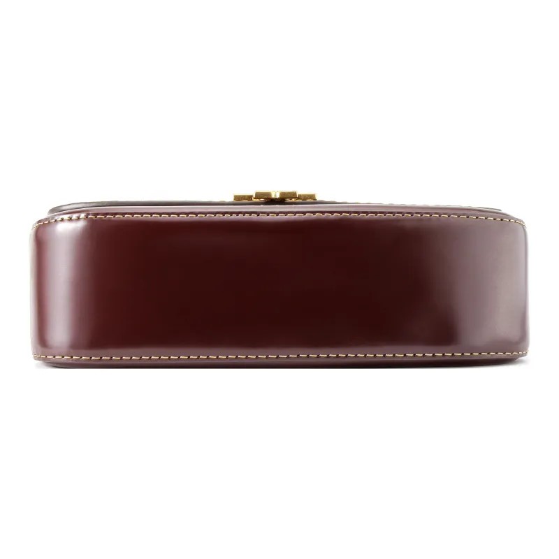TORY BURCH Britten Leather Shoulder Bag Baguette Bag Portable Crossbody Bag Shoulder Bag Women's Burgundy-5