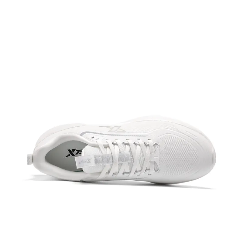 XTEP Cushioning Slip Resistant And Abrasion Resistant Low Top Running Shoes Men's Sail White-1
