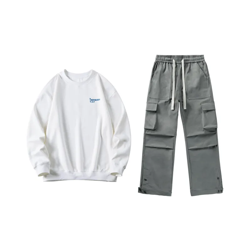 Hepburn Cat Sweatshirt Sets Unisex-1