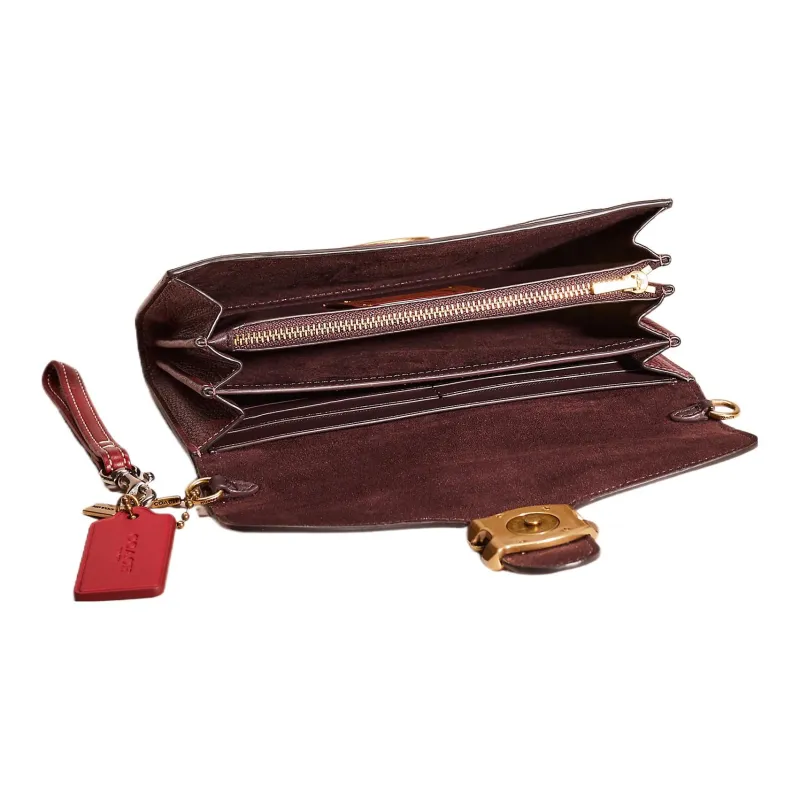 COACH Tabby Leather Small Square Bag Handbags Small Size Women's Burgundy-2