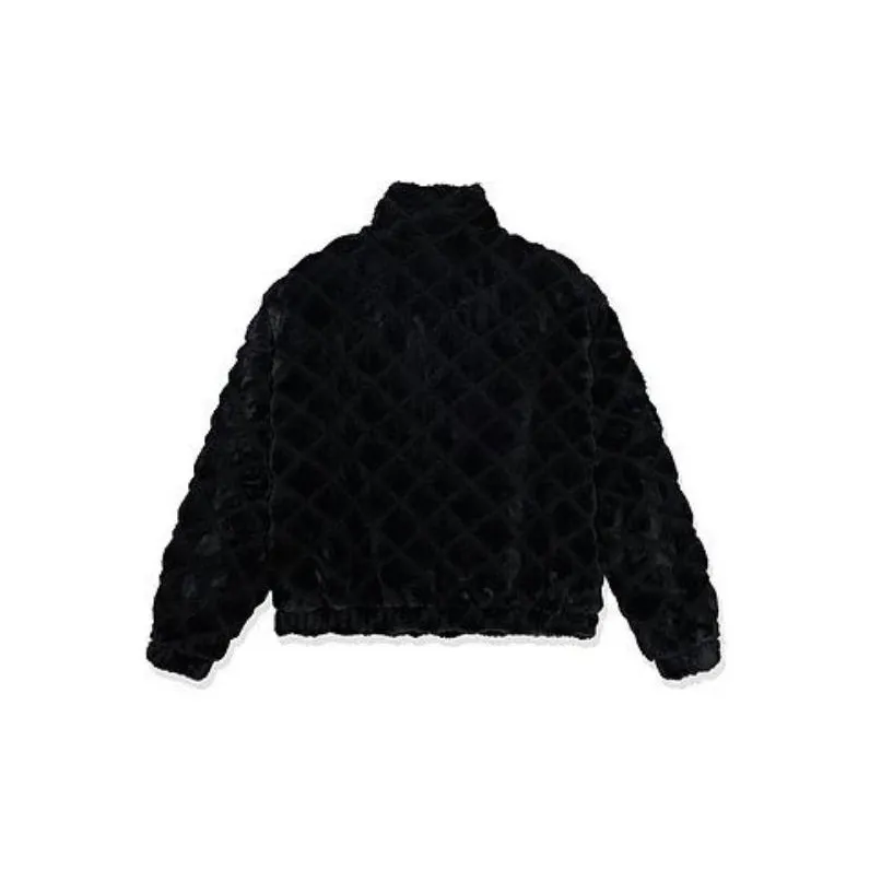 QIAODAN Velvet Jackets Women's Black Floral-1