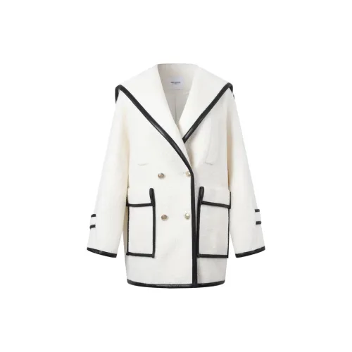 Three Quarters Coats Women's White