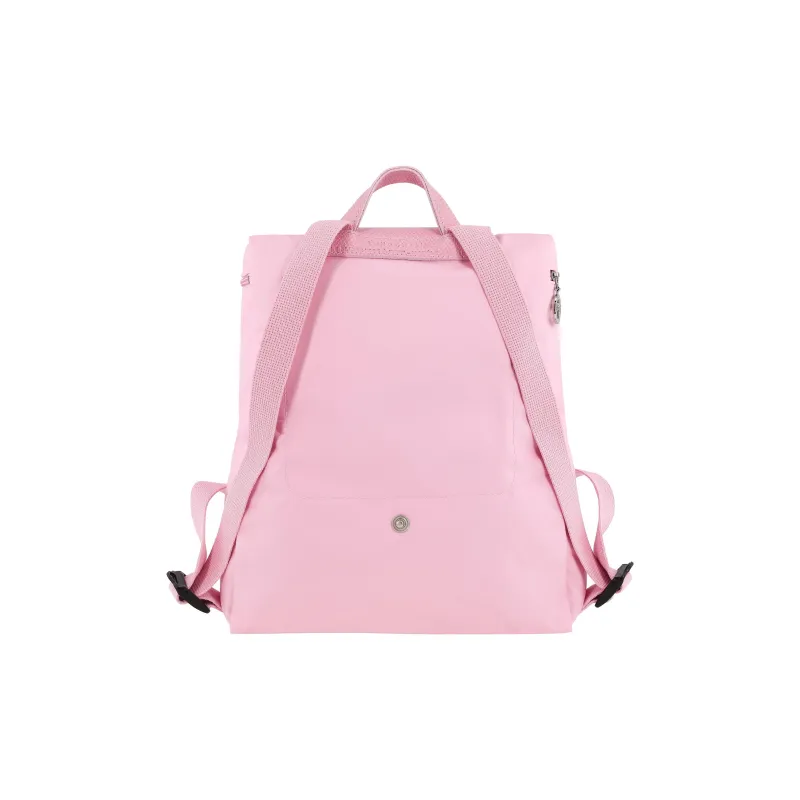 LONGCHAMP Le Pliage Green Cow Leather Trim Backpack Women's Rose Pink-3