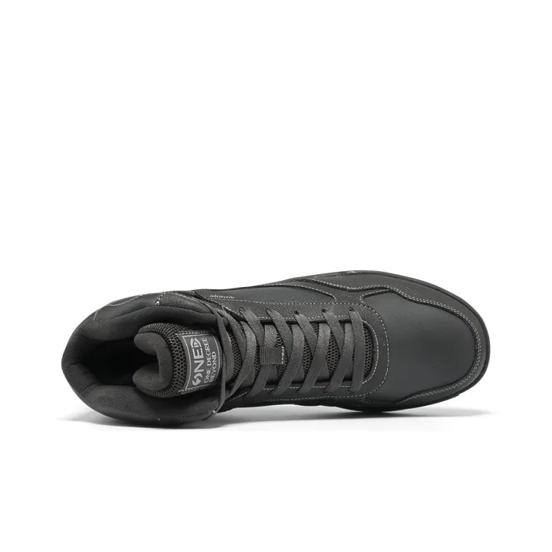 361° Winter Syndrome Anti Slip Wear Resistant High Top Skateboard Shoes Men's Black Gray-2