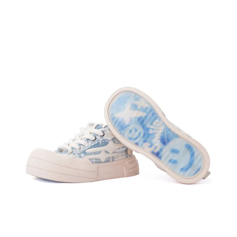 KILLWINNER 'Smile Life' Collection Abrasion Resistant Low Top Skateboard Shoes Unisex Blue-5