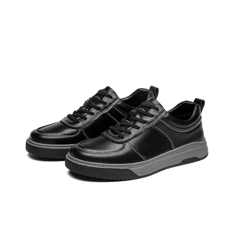 15 MINS Wear Resistant Low Top Skateboard Shoes Men's Black-4