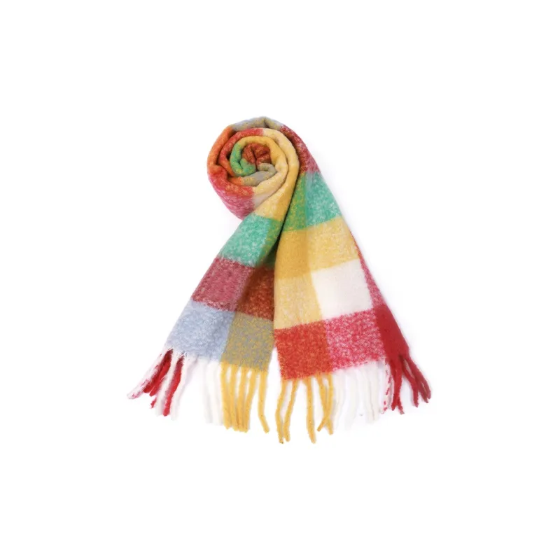 MOERCIAN 35% Sheep Wool 65% Acrylic Knit Scarves Women's-6