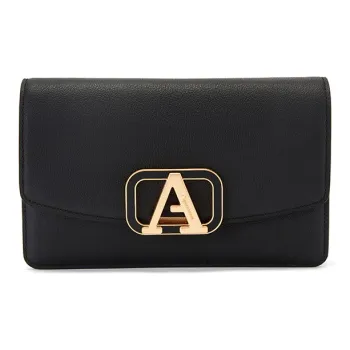AQUASCUTUM Embossed Cow Leather Crossbody Bag Shoulder Bag Backpack Women's Brown & Black