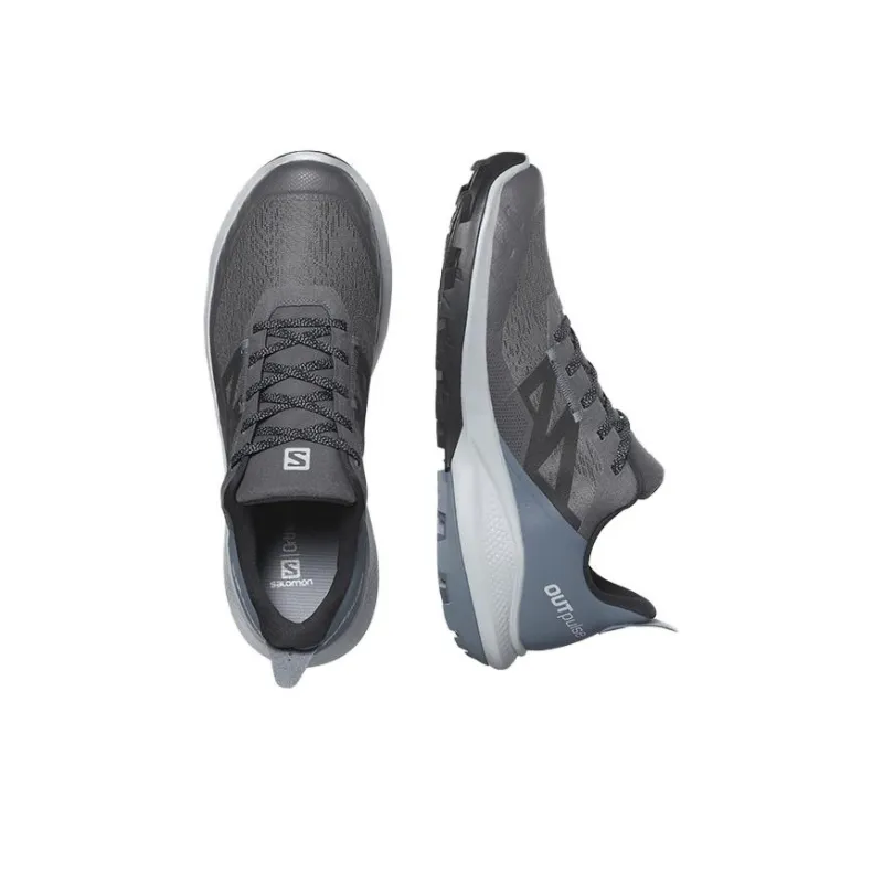 SALOMON OUTpulse Cushioned Slip Resistant Low Top Outdoor Shoes Men's Magnet Gray-2