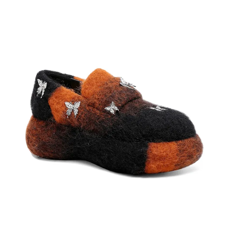 Hoov Loafers Women's Turquoise/Orange Black-7