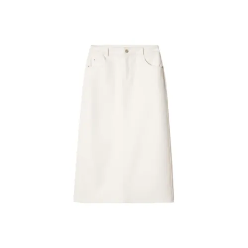 P.Salt Denim Long Skirts Women's White