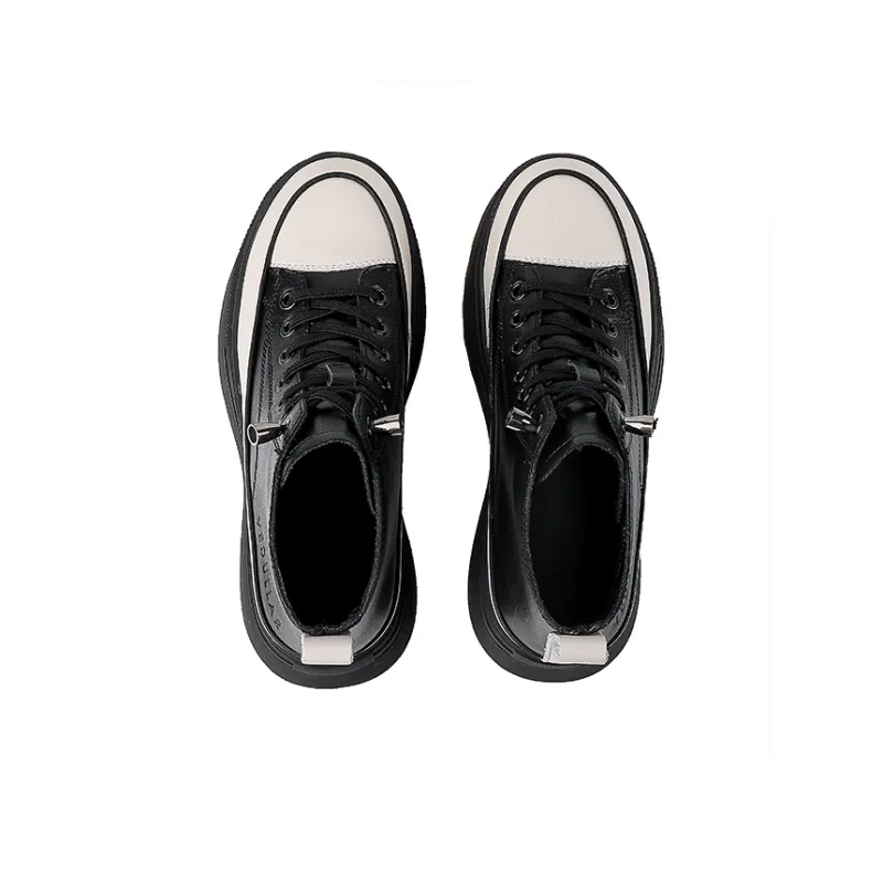 VEDULLAR Thermal Abrasion Resistant Height Increasing High Top Skateboard Shoes Women's-3