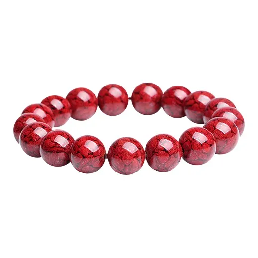 With The Heart Of The Jade Cinnabar Jade Bracelets Unisex-28