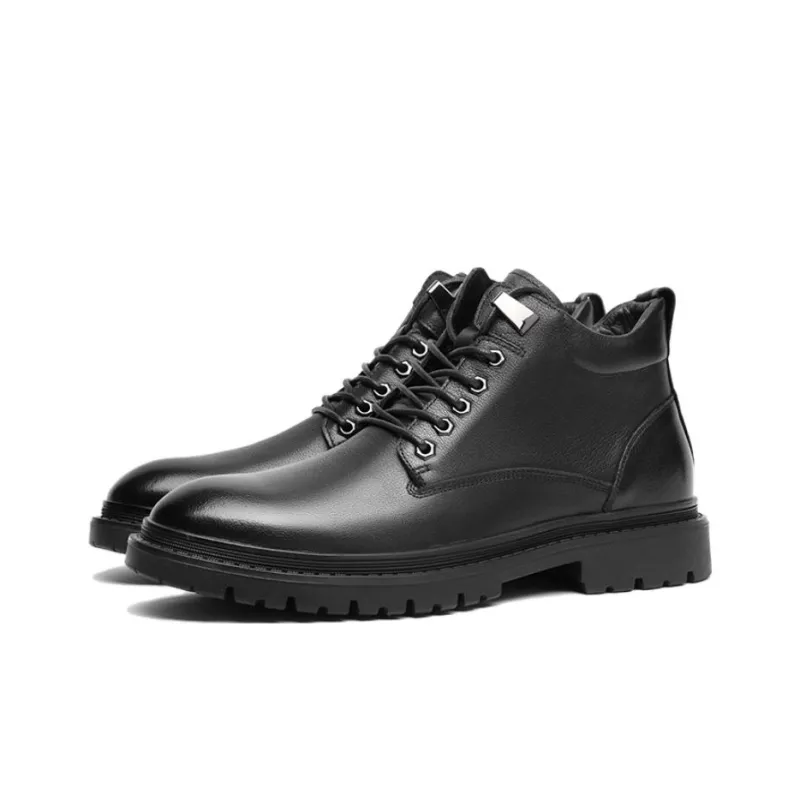 VOLO Work Boots Men Mid Top Black-12