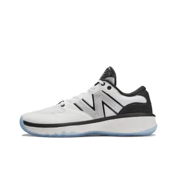 New Balance Hesi Low Anti Slip Wear Resistant Low Top Vintage Basketball Shoes Unisex White Black