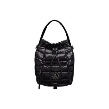 Moncler Kilia Leather Bucket Bag Handbag Shoulder Bag Crossbody Bag Regular Women's Black