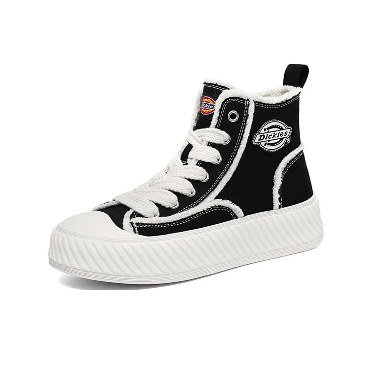 Dickies Fashion Comfortable Trendy Versatile High Top Canvas Shoes Women's Black-1